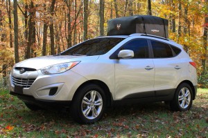 Car Carrier on Top of Car