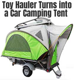 Car Camping Trailer that Also Works as A Toy Hauler