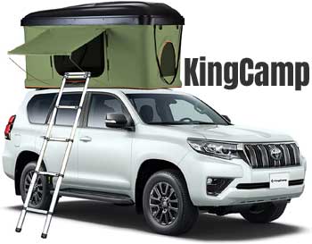 KingCamp Overland Rooftop tent with Hard Shell and Hydraulic Lift