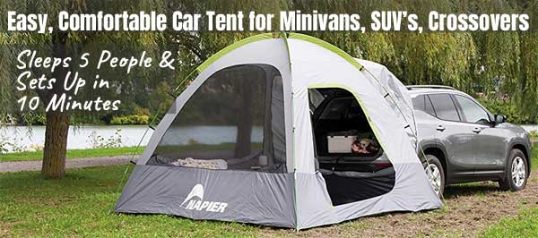 Napier Backroadz Minivan Tent Sleeps 5 People, Assembles in 10 Minutes