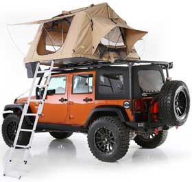 Smittybilt Overlander Roof Tent for Jeep Wranglers, Trucks and SUVs, Universal Fit