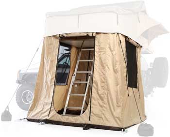 Smittybilt Tent Annex Attaches to Jeep Rooftop Tent for More Space and Privacy