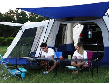 Car Tent with Side Canopies Add More Shade and Outdoor Living Space