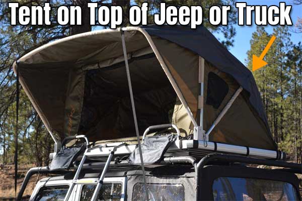Roof Top Truck Tent on Top of Jeep