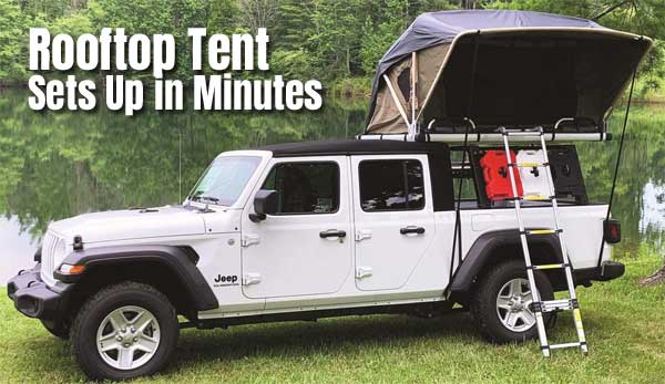 Rooftop Tent Sets Up in Minutes on a Truck, SUV, Jeep and More
